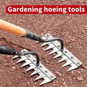 Resim 1 Paslanmaz Çelik Bahçe Tırmığı | 3’ü 1 Arada Profesyonel Yabani Otlama, Toprak Gevşetme ve Tarım Aleti | Ev Bahçeleri, Avlular ve Balkon Dikimi İçin Temel Ekipman | Dayanıklı Kalın Manganez Çeliği Dişler | Kolay Bakım ile Çimler, Bahçeler ve Sebze Alanları için 