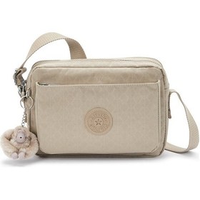 Resim Kıplıng Abanu M Orta Boy Omuz Çantası Bej Sıgn Beıge Emb Bej 