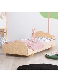 Resim Markaawm Tresca Ahşap Yatak Montessori Karyola Çocuk Yatak Beşik Akçaağaç 