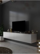 Resim Myniture Home & Living Duvara Monte Tv Sehpası Beyaz S6200-1 