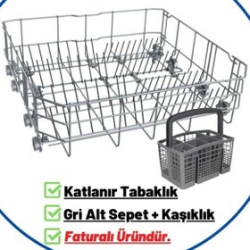 Resim ÖZ BEYAZ EŞYA 9487 Yfı Bulaşık Makinesi Alt Sepet (gri) 