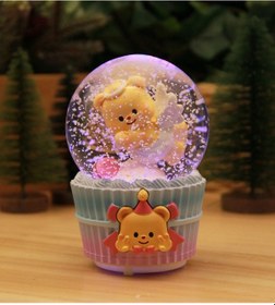 Resim Melek Ayıcık Işıklı Ve Müzikli Kar Küresi Büyük Boy - A 