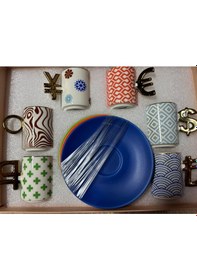 Resim Schafer Rich 6 Kişilik Kahve Fincan Takımı 12 Prç - Asorti02 Çok Renkli 