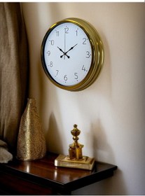 Resim Büro Ev Ofis Hediyesi İçin 40cm Golden Lüks Duvar Saati Diğer 