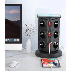 Resim Filli Kutum Akıllı Priz Magsafe Özellikli Akıllı Priz 12xPriz 1xUSB 2xUSB-C 2.4 Amper Wireless Kablolu Priz 
