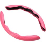 Resim Homyl Karbon Fiber Direksiyon Kılıfı Universal Fit 38cm Pembe 
