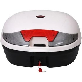 Resim Motosiklet Arka Çanta - Topcase 46 Litre Beyaz Arwic 
