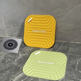 Resim 1/2 adet Yüksek Kaliteli Kokusunu Gideren Silikon Koruyucu Kapak, Tutma Kolu Tasarımı Banyo Zemin Drenaj Sticker, Banyo, Tuvalet Anti-Sivrisinek Anti-Koku Zemin Drenaj Matı, Kanalizasyon Deodorant Kapak 
