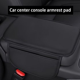Resim QZ-WORLD Suni Deri Araba Merkezi Konsol Kol Dayanağı, Sedan, SUV ve İş Araçları için Evrensel Uygunluk, Dayanıklı Otomotiv İç Mekan Düzenlemesi, Uzun Sürüş Destek El Yastığı 2 Depolama Cebi ile, Entegre Tasarım Kolay Kurulum 