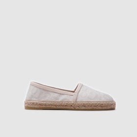 Resim TOGO Nude Monogram Tekstil Kadın Espadril Ayakkabı [060032] 