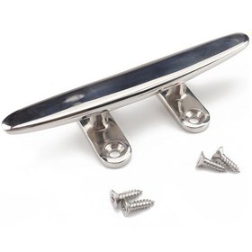 Resim Deniz Paslanmaz Çelik Düz Üst 4 İnç Taban Tekne Kelepçeleri Vidalı İskele 