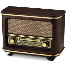Resim Bluetoothlu Nostaljik Ahşap Radyo + Pil 