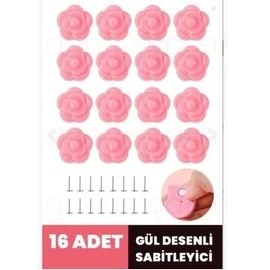 Resim 16 Adet Pembe Yorgan Kılıfı ve Çarşaf Tutucu Sabitleyici Yastık Nevresim Sabitleyici Düzenleyici 