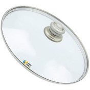 Resim Tencere Sahan Tava Cam Kapağı Kapak 40 Cm Tutma Tepesiz 