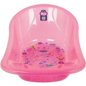 Resim Sevi Bebe 80 Yeni Şeffaf Balık Desenli Giderli Küvet Pembe 