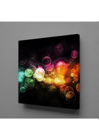 Resim Dairesel Renkli Şekiller Kanvas Tablo 200x200cm 