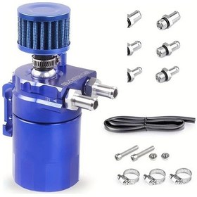 Resim Dashanshop Blue Evrensel Yağ Yakalama Tankı Kit 3/8 Yakıt Hortumu Alüminyum Kırmızı 
