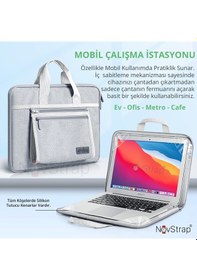 Resim Novstrap Apple Uyumlu MacBook Pro 16 İnç M1 M2 M3 Çip A2485 A2780 A2991 İle Oxford Kumaş Çanta Kılıf Karışık Çok Renkli 