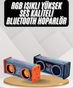 Resim Techno Stock Bluetooth Hoparlör Taşınabilir Hoparlör 5.0 Bluetooth TWS Stereo Kablosuz 