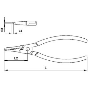 Resim CETA FORM 180 Mm E67-44-0180 Iç Segman Pensesi (DÜZ UÇLU-YAYSIZ) 