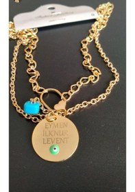 Resim Mrchediyesepeti Kişiye Özel Nazar BoncukluÇelik Kolye 