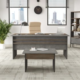 Resim Robin Home Berlin Ab Ofis Büro Masa Takımı Ofis Çalışma Masası Sehpa Barok-Antrasit 