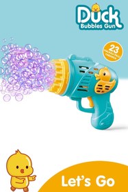 Resim Kayyum Oyuncak Duck Çok Delikli Pilli Köpük Atan Tabanca Oyuncağı 23 Delikli Bubble Gun 
