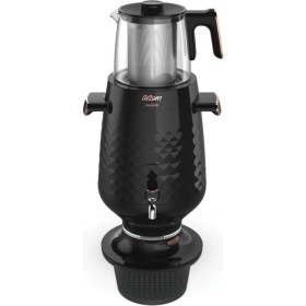 Resim Elektrikli 3.5l Siyah Semaver Çaycı, Şık ve Kullanışlı Ev Aksesuarı 