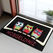 Resim Giz Home Peppina Üç Baykuş Kapı Önü Paspası - 40x60 cm 