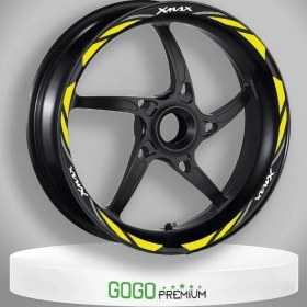 Resim Sarı Reflektör Baskı Yamaha Xmax Uyumlu 1 Set Jant Şeridi 