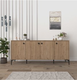 Resim Cool Home Eylül Modern Raflı Konsol Ofis Salon 180 Cm Sepet 