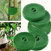 Resim 5'li Paket Kendinden Yapışkanlı Bitki Bağlama Bandı - Yeşil Esnek Bahçe Desteği, Asma, Saplar ve Kablo için Uygun, Çok Yönlü Çift Taraflı Sihirli Bant Güvenli Bahçecilik Görevlerini Sağlar 