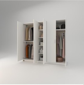 Resim Kenzlife gardırop 5 kapaklı kapılı 200 lilyum byz gardolap dolap 