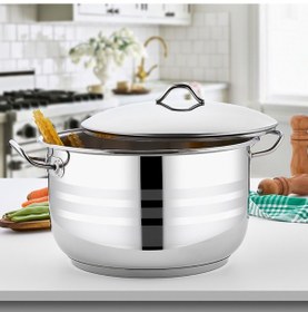 Resim Gülsan 40 Cm Mega Battal Derin Tencere 18/10 Çelik 1113 