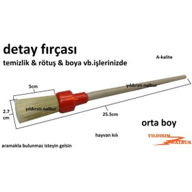 Resim Detay Fırça Orta Boy Boya Rötuş Araba İçi Temizleme Fırçası Oto Yıkamacı Fırça Yumşak Tüy 