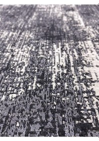 Resim Modern Pamuklu Halı Örtüsü Savan 6m2 Dokuma 200x300 Lastiksiz Antrasit 