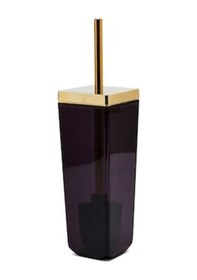 Resim Primanova Toskana Tuvalet Fırçası Şeffaf Siyah - Altın Yaldız Çe 