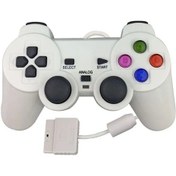 Resim Ps2 Gamepad İçin Ps2 Konsol Joystick'i İçin Beyaz Kablolu Bt Denetleyici 