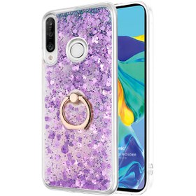 Resim Huawei P30 Lite Kılıf Glitter Liquid Holder Mor 