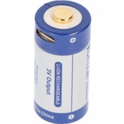 Resim Rcr123A 3V 880 Mah 1.5A Lityum Iyon Pil 16340 Yalnızca Mikro Usb Ile Şarj Edilebilir 3M