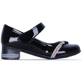 Resim Ayakcenter 25-herbebe Taşlı 3cm Kız Çocuk Topuklu Ayakkabı Siyah 