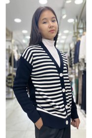 Resim Minimoda Kids Kız çocuk çizgili hırka 