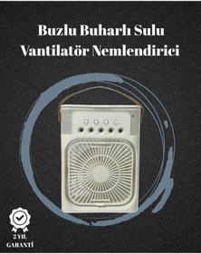 Resim shopwave USB Bağlantılı 3'ü 1 Arada Nemlendirici Mini Klima Fan | 7 Renk Işıklı 