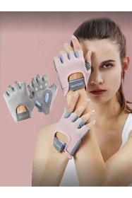 Resim BGA kadın silikon destekli spor yoga fitness egzersiz eldiveni 