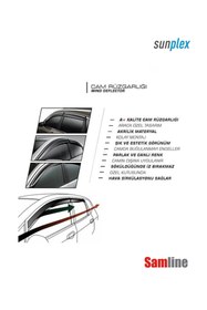 Resim SUNPLEX Fiat Egea Sedan 2016-2023 Kromlu Cam Rüzgarlığı (4 CAM SET) 