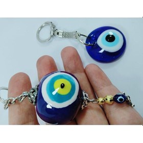 Resim Ikili Nazar Boncuklu Anahtarlık Seti El Yapımı Hediyelik Eşya 