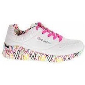 Resim Skechers Uno Lite Lovely Luv Spor Ayakkabı Kız Çocuk Beyaz 