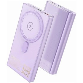 Resim Hoco. Q22 Taurus 22.5w Pd 20w Magsafe Dijital Ekranlı Powerbank - Mor Mor 