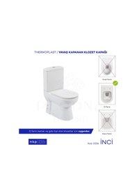 Resim D-Form İnci Yavaş Kapanan Klozet Kapağı 