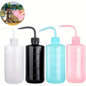 Resim 2 Paket 500ml İnvert Sıkıştırma Şişeleri, Yuvarlak PE Plastik Durulama Sulama Araçları, Elde Yıkama Sadece, Bitki Yıkama, Dövme Malzemeleri, Lab ve Sulama Kullanımı için 